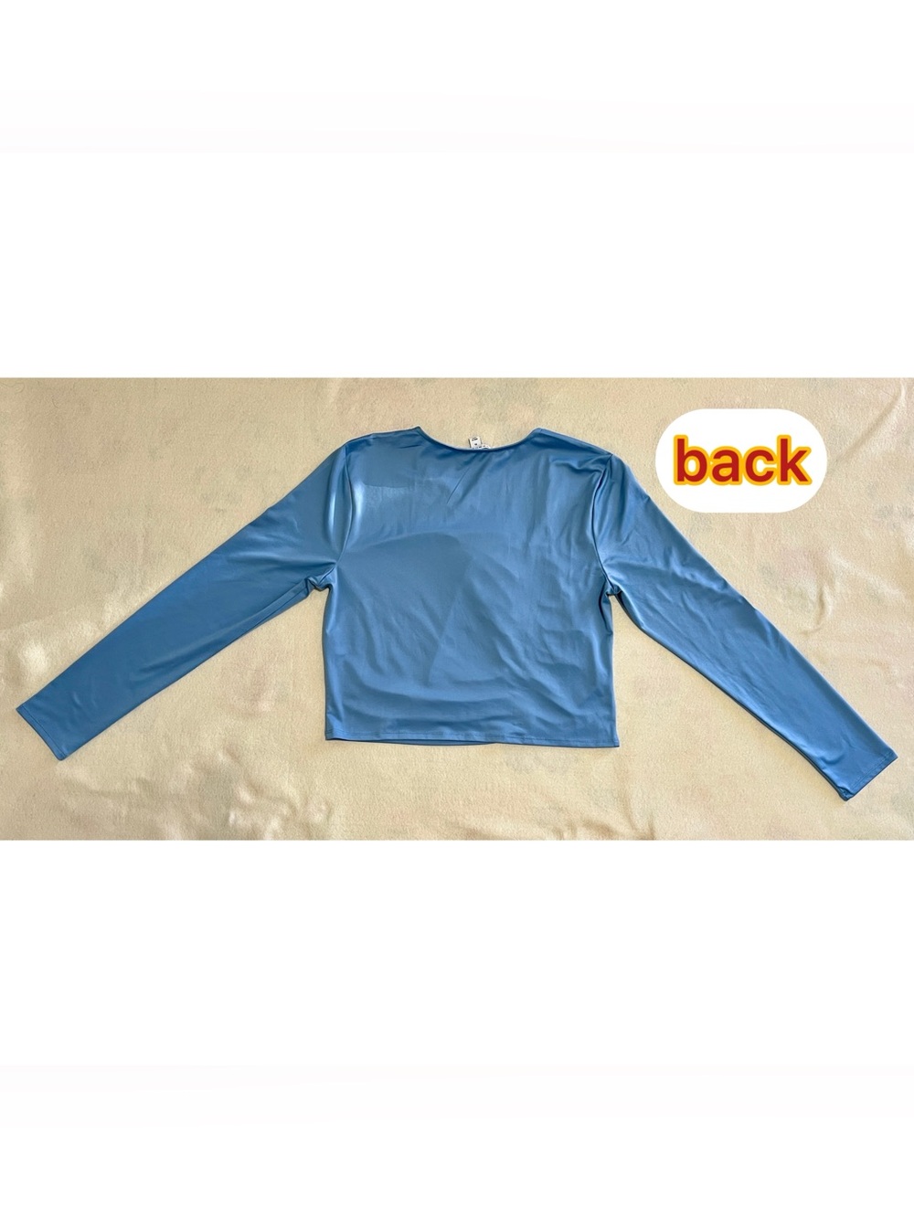 And Now This Steel Blue Ruched V-Neck Long Sleeve Top US Women’s XL EUC - Picture 3 of 7